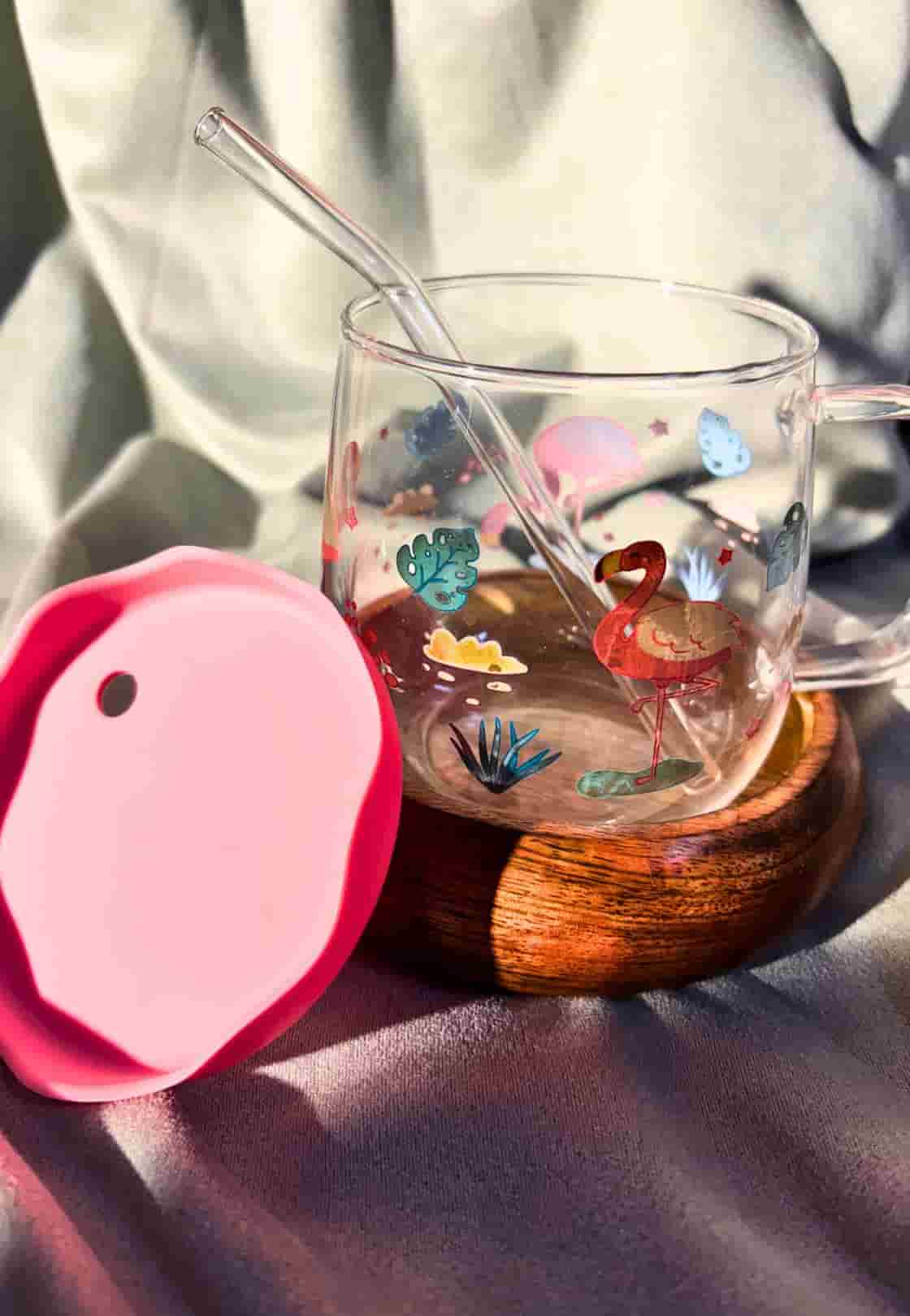 Elegant Jar with Straw & Cap – Versatile Beverage Mug